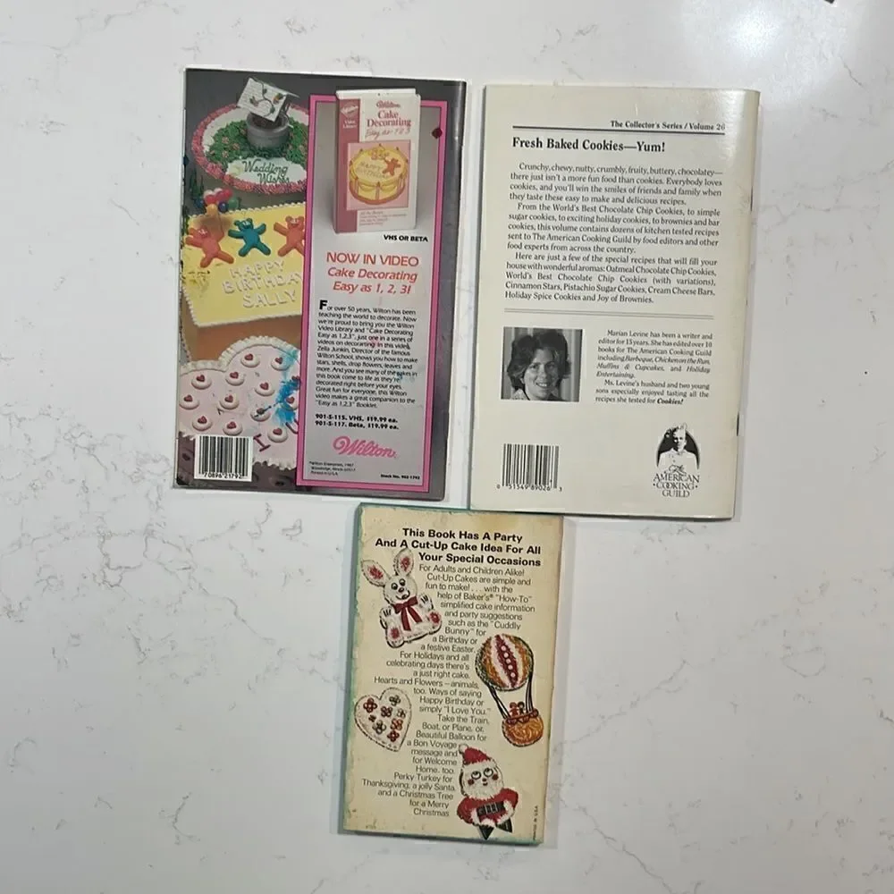 Vintage cookie and cake baking and decorating booklets.  7 booklets total.